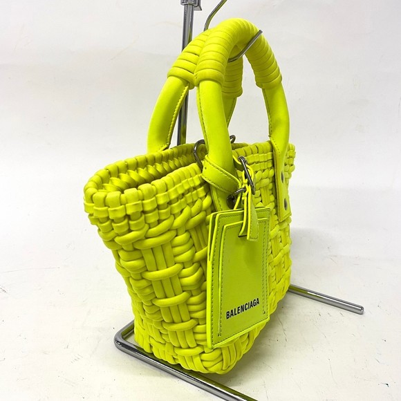 Balenciaga Bistro XXS Basket Tote Bag Yellow - Picture 2 of 11